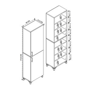 Çok Amaçlı Dolap Tuna Erzak Dolabı Banyo Dolabı Kiler Dolabı Mutfak Dolabı Çam