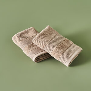 %100 Pamuk Juna 2'li El Havlusu Bej (30x30 Cm) Bej