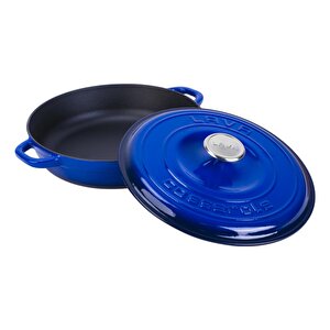 Döküm Yuvarlak Çok Amaçlı Yayvan Tencere New Heritage Serisi Çap(ø)28cm. Mavi