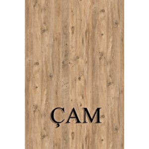 6 Raflı Duvara Monte Kitaplık Dekoratif Kitaplık Çam.