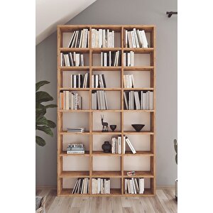 Çok Raflı Kitaplık Kütüphane Hareketli Raflı Dekoratif Kitaplık Geniş Kitaplık Çam