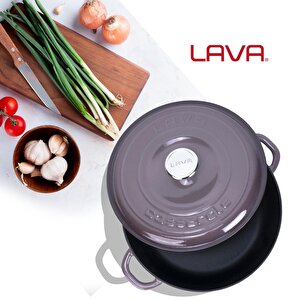 Lava Döküm Yuvarlak Çok Amaçlı Yayvan Tencere New Heritage Serisi Çap(ø)28cm.