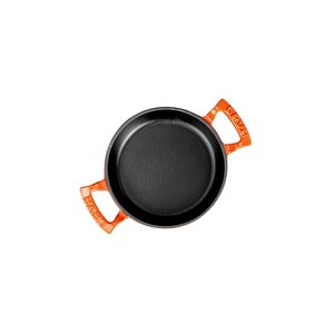 Döküm Yuvarlak Sahan Döküm Demir Yekpare Çift Kulplu Çap(ø)16cm. Turuncu