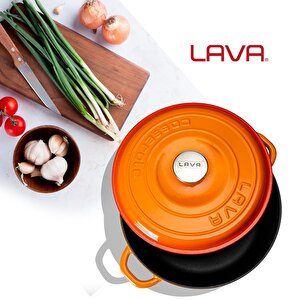 Lava Döküm Yuvarlak Çok Amaçlı Yayvan Tencere New Heritage Serisi Çap(ø)28cm.