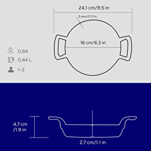 Lava Döküm Yuvarlak Sahan Döküm Demir Yekpare Çift Kulplu Çap(ø)16cm.