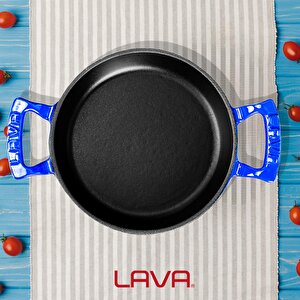 Lava Döküm Yuvarlak Sahan Döküm Demir Yekpare Çift Kulplu Çap(ø)16cm.