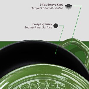 Lava Döküm Yuvarlak Çok Amaçlı Yayvan Tencere New Heritage Serisi Çap(ø)28cm.