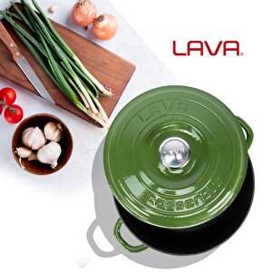 Lava Döküm Yuvarlak Çok Amaçlı Yayvan Tencere New Heritage Serisi Çap(ø)28cm.