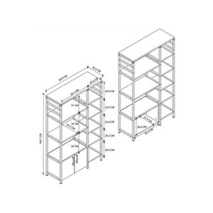 Mutfak Standı 2 Kapaklı 8 Raflı Kahve Köşesi Mutfak Rafı Mutfak Bangosu Brezilya Çam