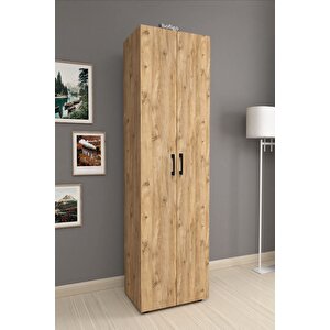 5 Raflı 2 Kapaklı Klasörlük Dolabı Mutfak Dolabı Banyo Dolabı Çok Amaçlı Dolap Cansu Çam