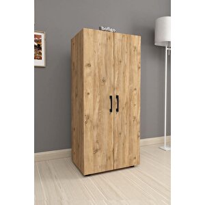 3 Raflı 2 Kapaklı Klasörlük Dolabı Mutfak Dolabı Banyo Dolabı Çok Amaçlı Dolap Fulya Çam