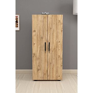 3 Raflı 2 Kapaklı Klasörlük Dolabı Mutfak Dolabı Banyo Dolabı Çok Amaçlı Dolap Fulya Çam