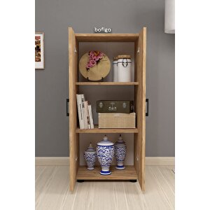 3 Raflı 2 Kapaklı Klasörlük Dolabı Mutfak Dolabı Banyo Dolabı Çok Amaçlı Dolap Fulya Çam