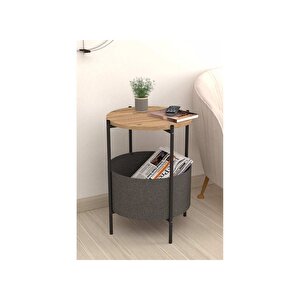 Orta Sehpa Geniş Çantalı Sehpa Gazetelik Kitaplık Çiçeklik Çam