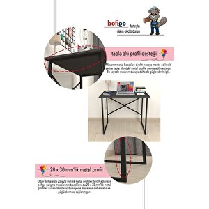 60x90 Cm Çalışma Masası Bilgisayar Masası Ofis Ders Yemek Masası Antrasit