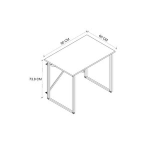 60x90 Cm Çalışma Masası Bilgisayar Masası Ofis Ders Yemek Masası Beyaz