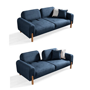 Eymense Class Bohem Koltuk Takımı 3+3+1 Lacivert