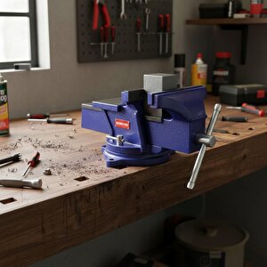 Workpro Wp233005 100mm 360° Döner Tabanlı Örslü Profesyonel Tezgâh Mengene