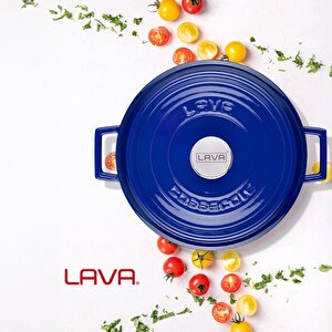 Lava Döküm Çok Amaçlı Yayvan Tencere. Trendy Serisi Çap(ø)28cm.
