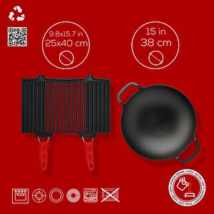 Döküm 2'li Avantajlı Outdoor Seti Siyah