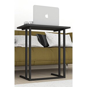 Metal Ayaklı Laptop Sehpası Kahvaltı Masası Çalışma Sehpası Antrasit