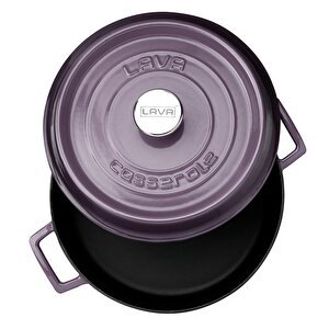 Döküm Çok Amaçlı Yayvan Tencere. Trendy Serisi Çap(ø)28cm. Mor