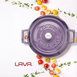 Lava Döküm Çok Amaçlı Yayvan Tencere. Trendy Serisi Çap(ø)28cm.