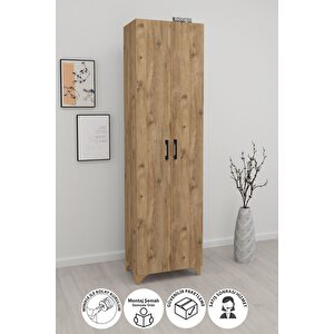 8 Raflı 2 Kapaklı Çok Amaçlı Mutfak Dolabı Banyo Dolabı Çok Amaçlı Dolap Cemre Çam