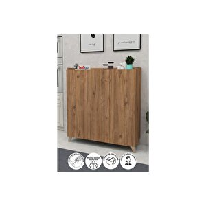 3 Kapaklı Çok Amaçlı Dolap Çok Amaçlı Mutfak Dolabı Banyo Dolabı Ayakkabılık Kumsal Çam