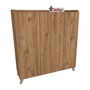 3 Kapaklı Çok Amaçlı Dolap Çok Amaçlı Mutfak Dolabı Banyo Dolabı Ayakkabılık Kumsal Çam