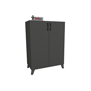 4 Raflı Çok Amaçlı Dolap Çok Amaçlı Mutfak Dolabı Banyo Dolabı Ceren Antrasit