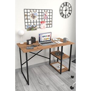 60x120 Cm 2 Raflı Çalışma Masası Bilgisayar Masası Ofis Ders Yemek Masası Çam
