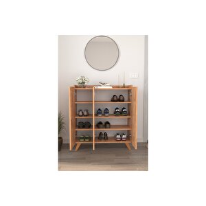 3 Kapaklı Ayakkabılık 8 Raflı Ayakkabılık Çok Amaçlı Dolap Ayakkabı Dolabı Kumsal Çam