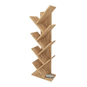 Ağaç Kitaplık Dekoratif Kitaplık Raf Düzenleyici Kitap Rafı Çam