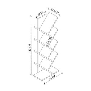 Ağaç Kitaplık Dekoratif Kitaplık Raf Düzenleyici Kitap Rafı Çam