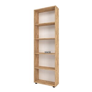 Dekoratif 5 Raflı Kitaplık Modern Kitaplık Çam