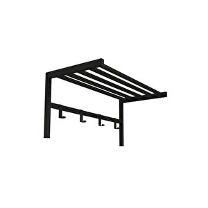 Metal Duvar Askısı Metal Askılık Elbise Askılığı Siyah