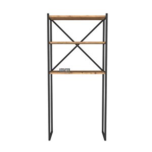 3 Raflı Metal Banyo Düzenleyici Metal Banyo Rafı Çamaşır Makinası Üstü Çam