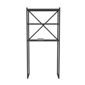 3 Raflı Metal Banyo Düzenleyici Metal Banyo Rafı Çamaşır Makinası Üstü Antrasit