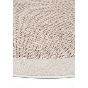 Cool Halı Pratico Bej Yuvarlak Sisal Görünüm Yumuşak Dijital Baskı Yıkanabilir Kaymaz Mutfak Halısı