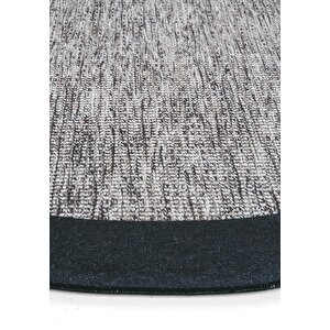 Cool Halı Pratico Gri Oval Yıkanabilir Kaymaz Taban Mutfak Halısı Sisal Görünüm Yumuşak Dijital Halı