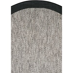 Cool Halı Pratico Gri Oval Mutfak Halısı Sisal Görünümlü Yıkanan Kaymaz Dot Taban Dijital Baskı Halı