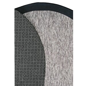 Cool Halı Pratico Gri Oval Yıkanabilir Kaymaz Taban Mutfak Halısı Sisal Görünüm Yumuşak Dijital Halı