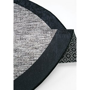 Cool Halı Pratico Gri Oval Yıkanabilir Kaymaz Taban Mutfak Halısı Sisal Görünüm Yumuşak Dijital Halı