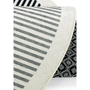 Cool Halı Pratico Gri Yuvarlak Halı Dijital Baskı Geometrik Yumuşak Kaymaz Yıkanan Mutfak Halısı