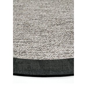 Cool Halı Pratico Gri Yuvarlak Sisal Görünüm Kaydırmaz Taban Dijital Baskı Yıkanabilir Mutfak Halısı