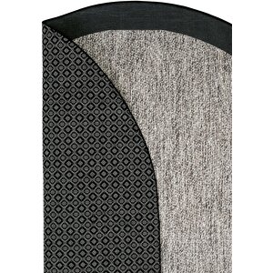 Cool Halı Pratico Gri Oval Mutfak Halısı Sisal Görünümlü Yıkanan Kaymaz Dot Taban Dijital Baskı Halı