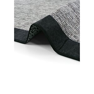 Cool Halı Pratico Gri Makinede Yıkanabilir Kaymaz Mutfak Halısı Sisal Görünüm Yumuşak Halı Kaydırmaz