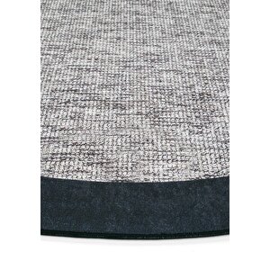 Cool Halı Pratico Gri Yuvarlak Sisal Görünümlü Kaymaz Taban Yıkanabilir Dijital Baskı Mutfak Halısı