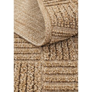 Cool Halı Mirage Kahverengi Dama Desenli Kilim Kaymaz Tabanlı Yıkanabilir Bohem Salon Mutfak Kilimi